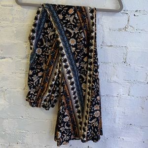 Printed high waisted bell bottom hippy pants